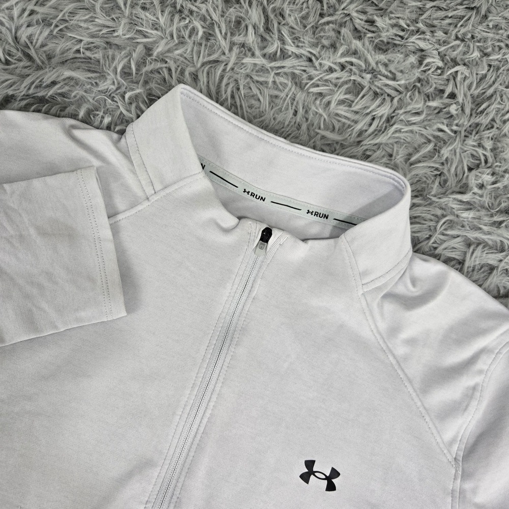 Under Armour‎ HeatGear Run Pullover Womens Large Grey 1368779 Quarter Zip